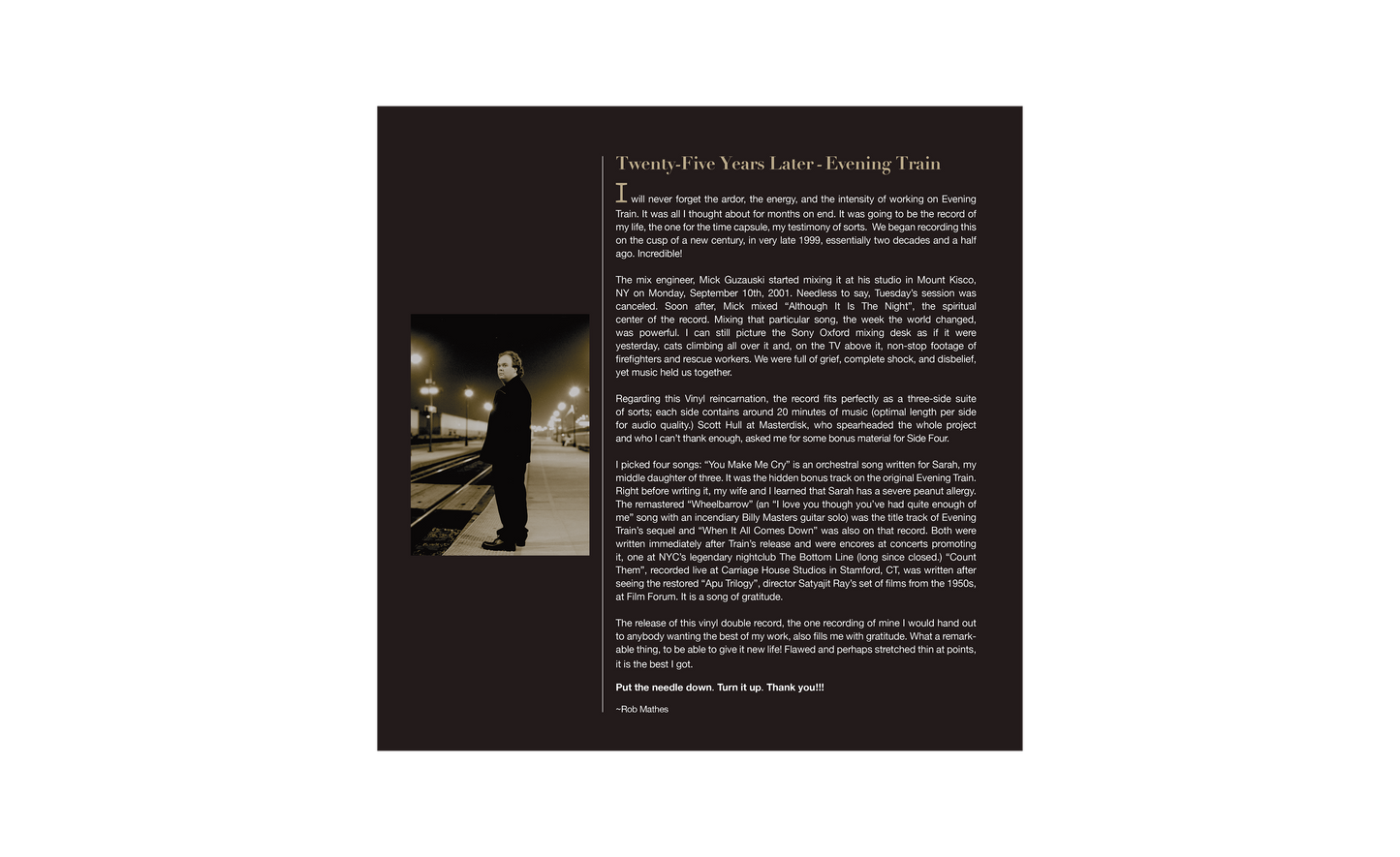 Rob Mathes - Evening Train - 180G VINYL RECORD